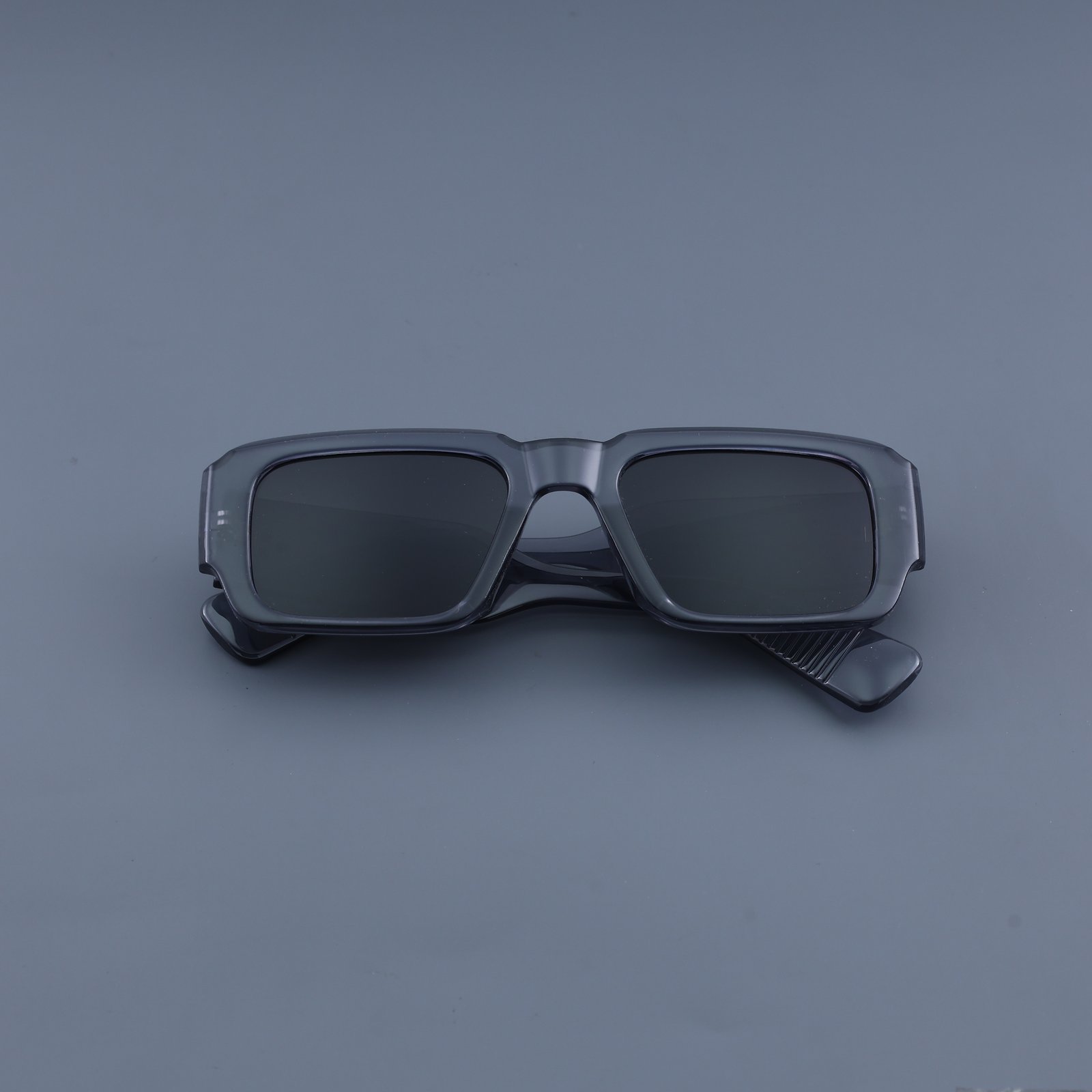 OG Crystal Shadow | Classic Square Black Lens Sunglasses