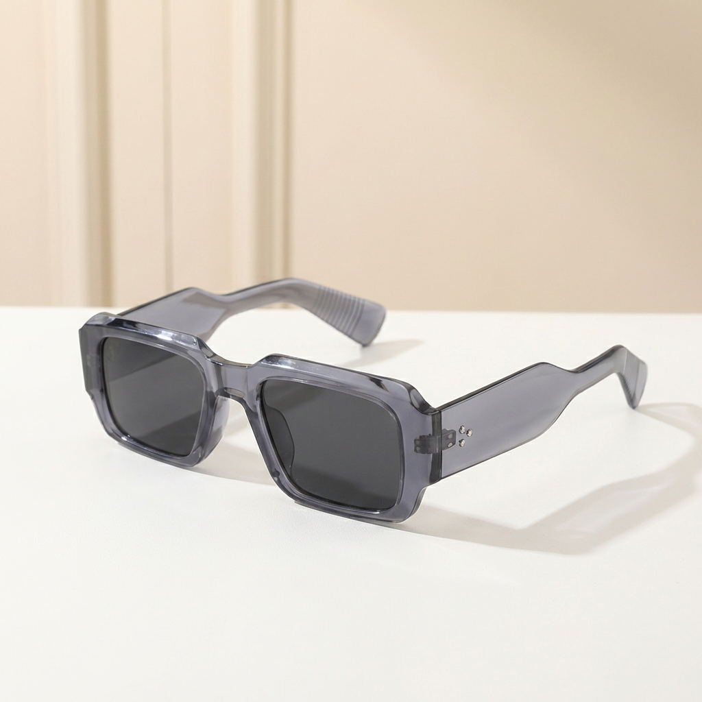 OG Crystal Shadow | Classic Square Black Lens Sunglasses