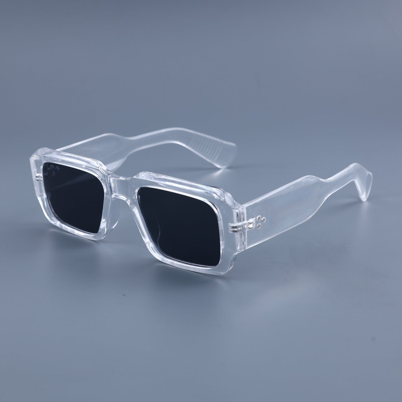 OG Crystal Shadow | Classic Square Black Lens Sunglasses