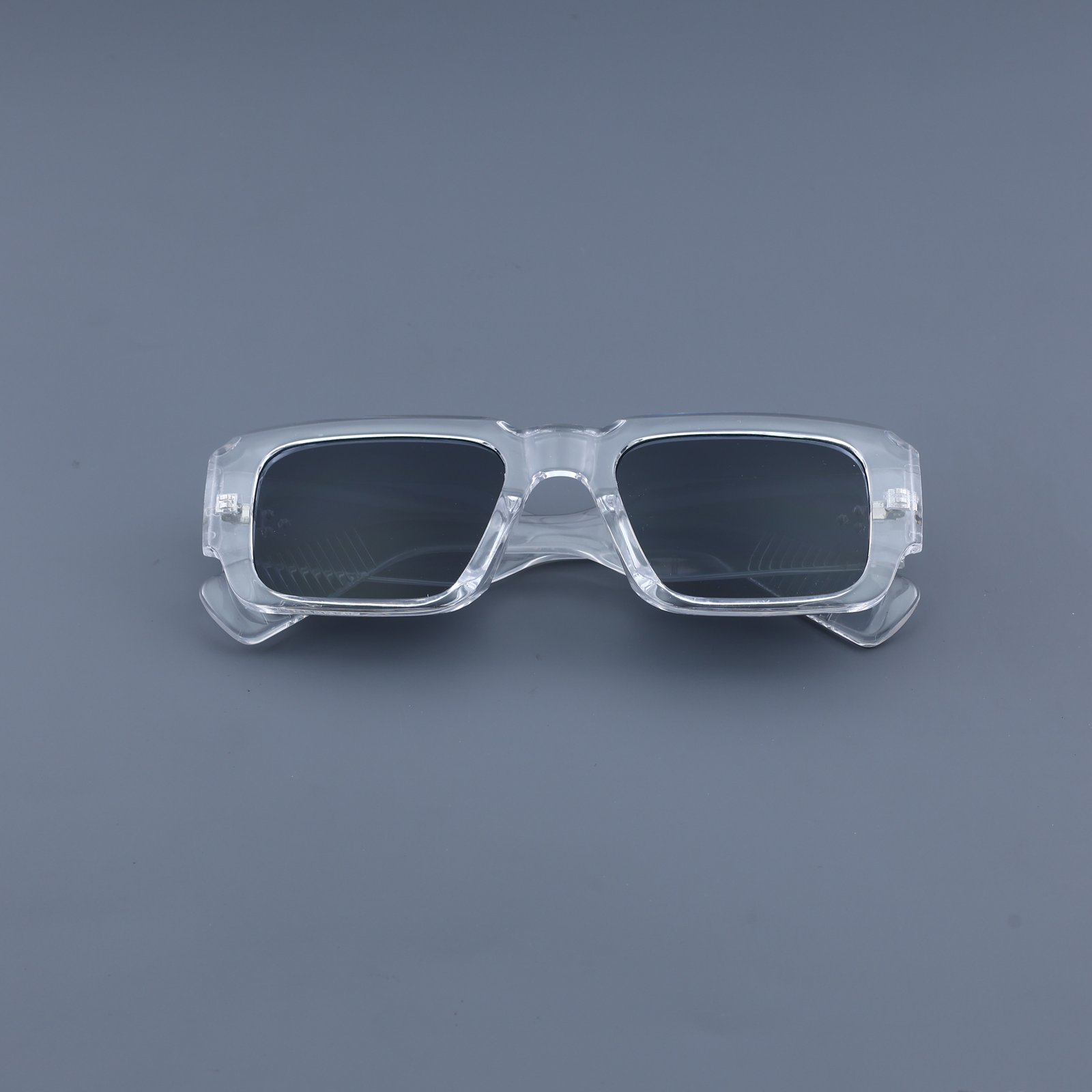 OG Crystal Shadow | Classic Square Black Lens Sunglasses