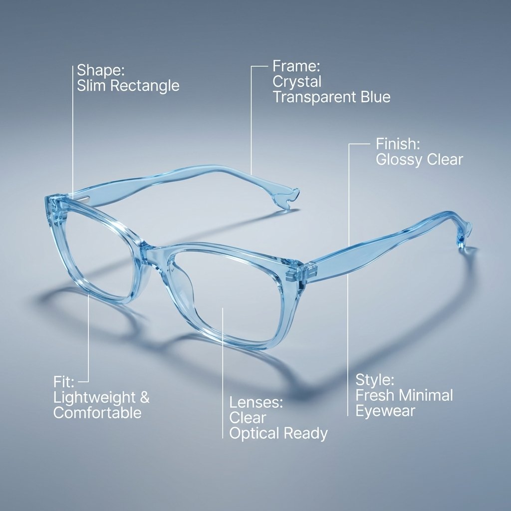 OG Crystal Smoke | Transparent Grey Slim Eyeglasses