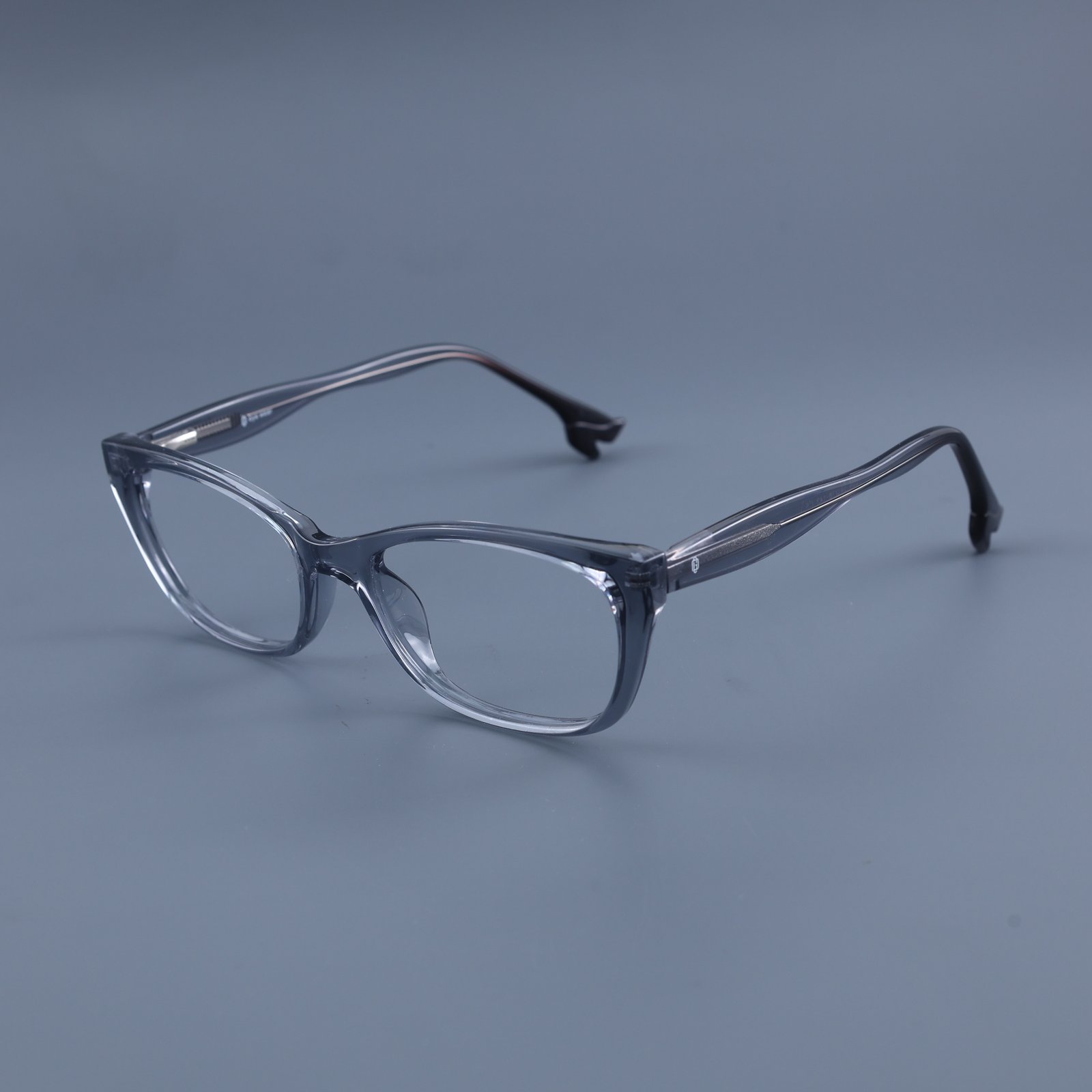 OG Crystal Smoke | Transparent Grey Slim Eyeglasses