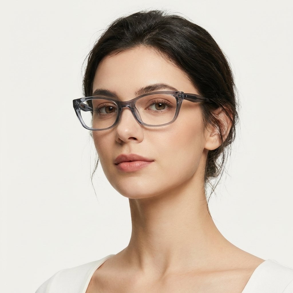 OG Crystal Smoke | Transparent Grey Slim Eyeglasses