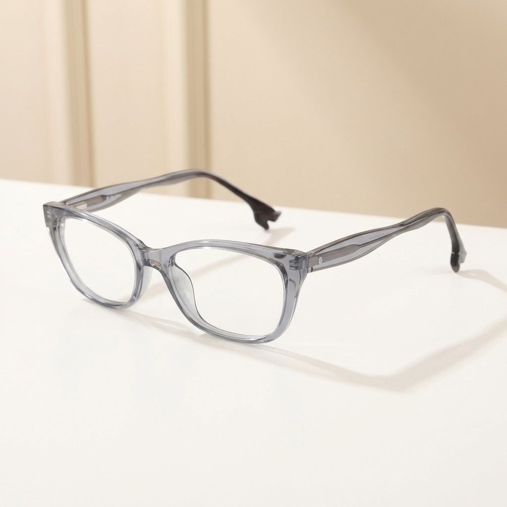 OG Crystal Smoke | Transparent Grey Slim Eyeglasses