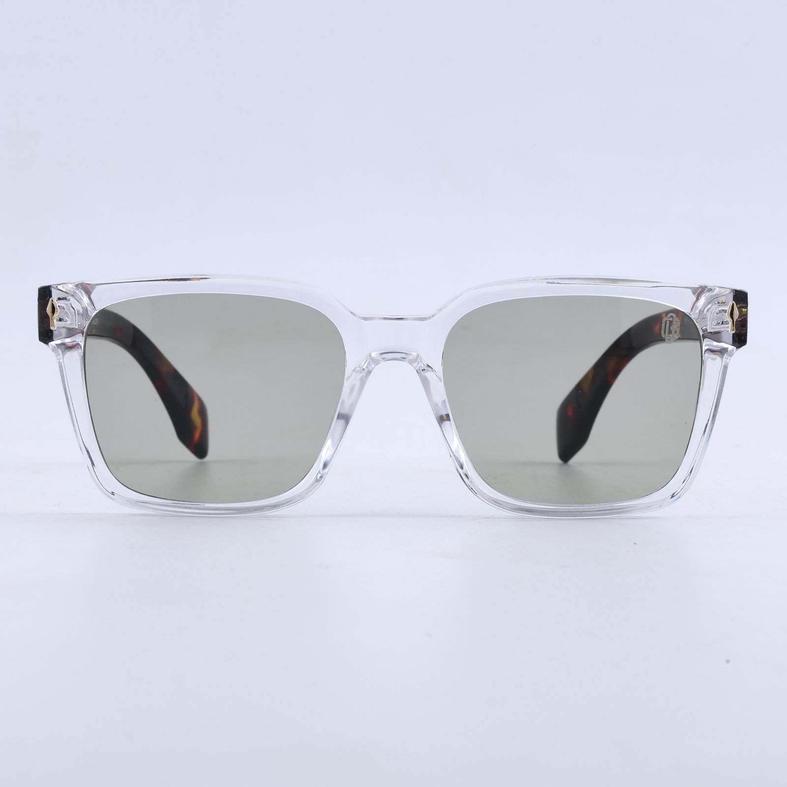OG Crystal Voyager | Luxury Crystal Square Sunglasses with Silver Mirror Lenses