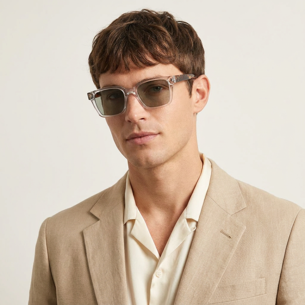 OG Crystal Voyager | Luxury Crystal Square Sunglasses with Silver Mirror Lenses