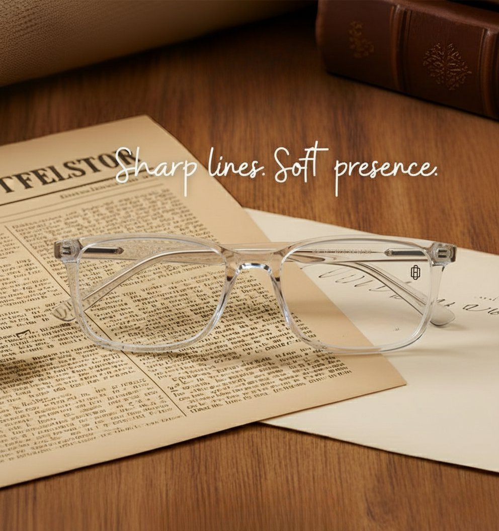 OG CrystalLine Rectangular Eyeglasses | Full Rim Premium Optical Frame