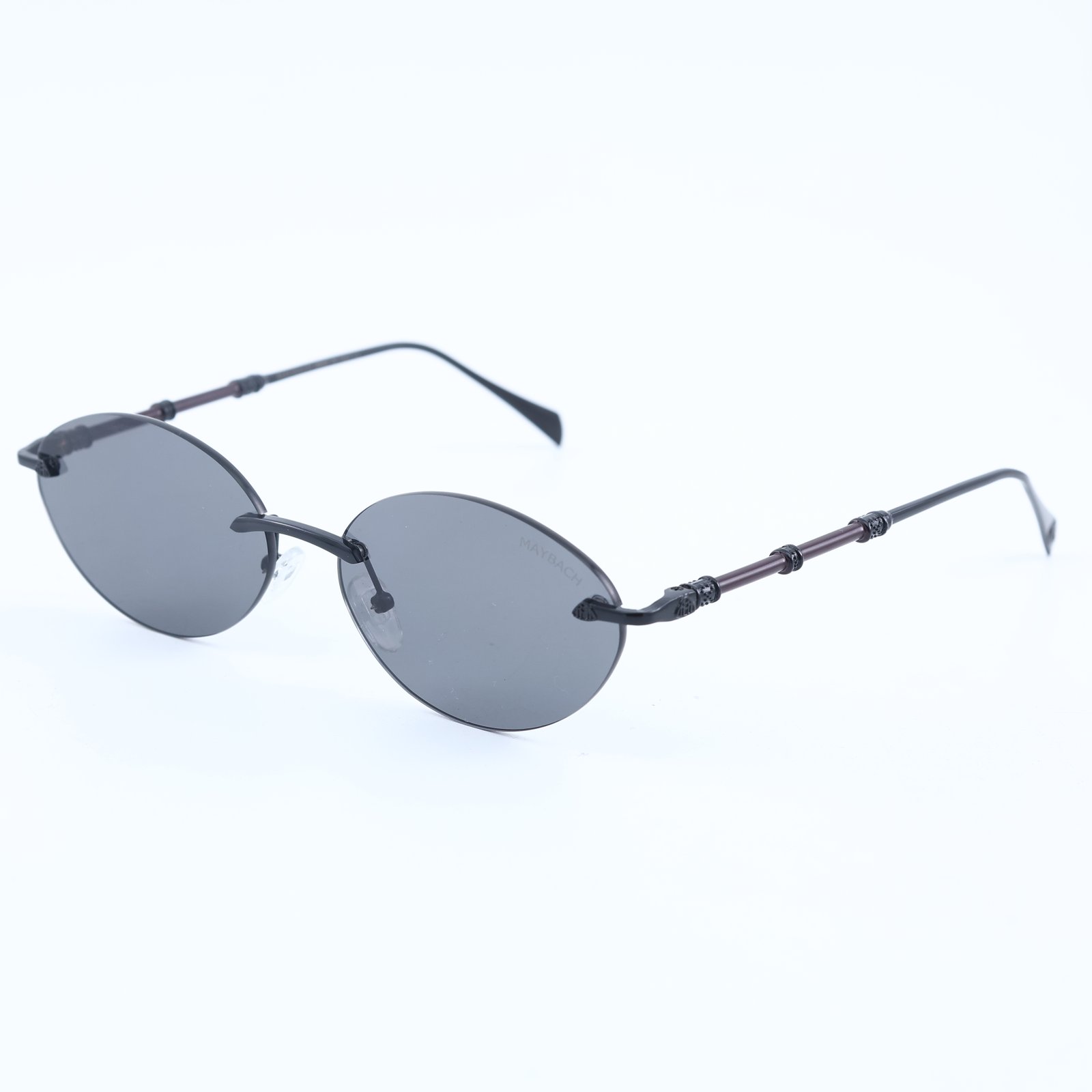 OG Dark Eclipse | Gunmetal Rimless Oval Sunglasses