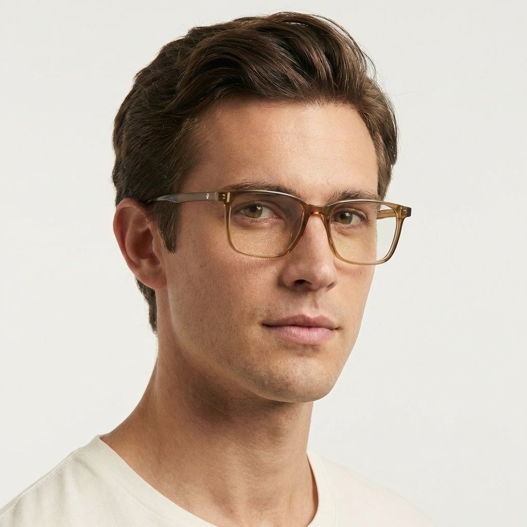 OG Desert Smoke | Transparent Brown Square Sunglasses