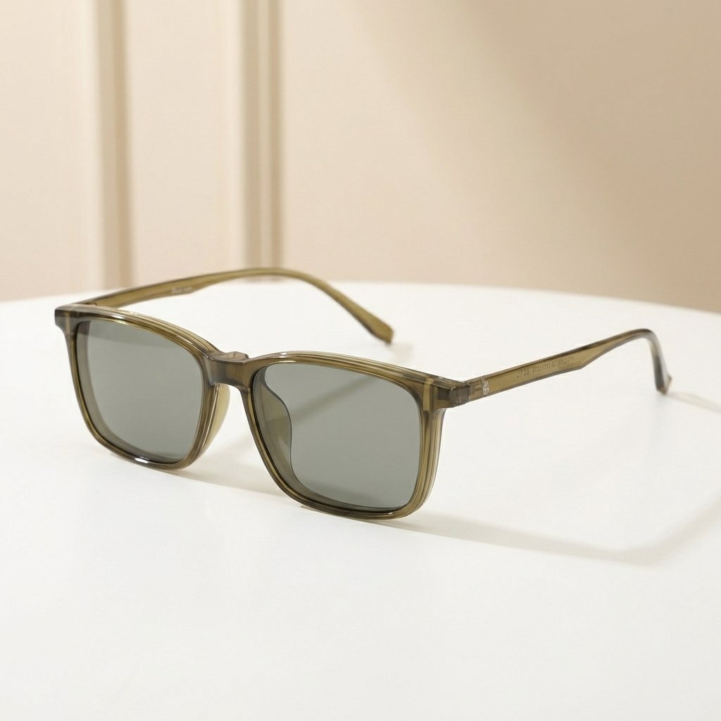 OG Desert Smoke | Transparent Brown Square Sunglasses