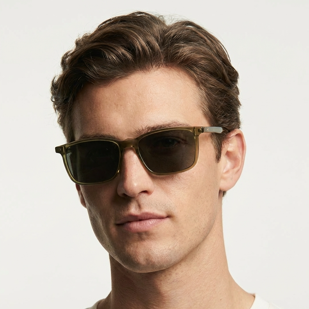 OG Desert Smoke | Transparent Brown Square Sunglasses