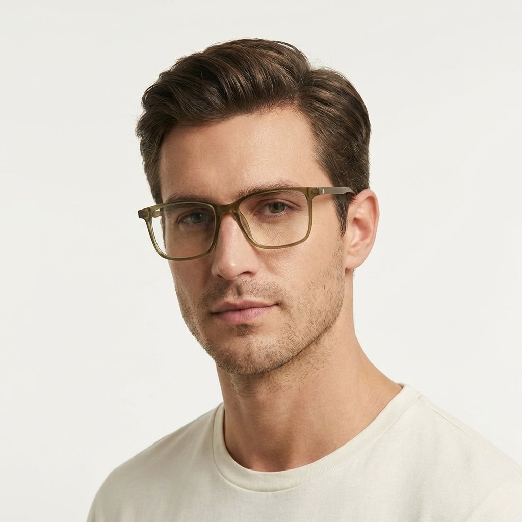 OG Desert Smoke | Transparent Brown Square Sunglasses