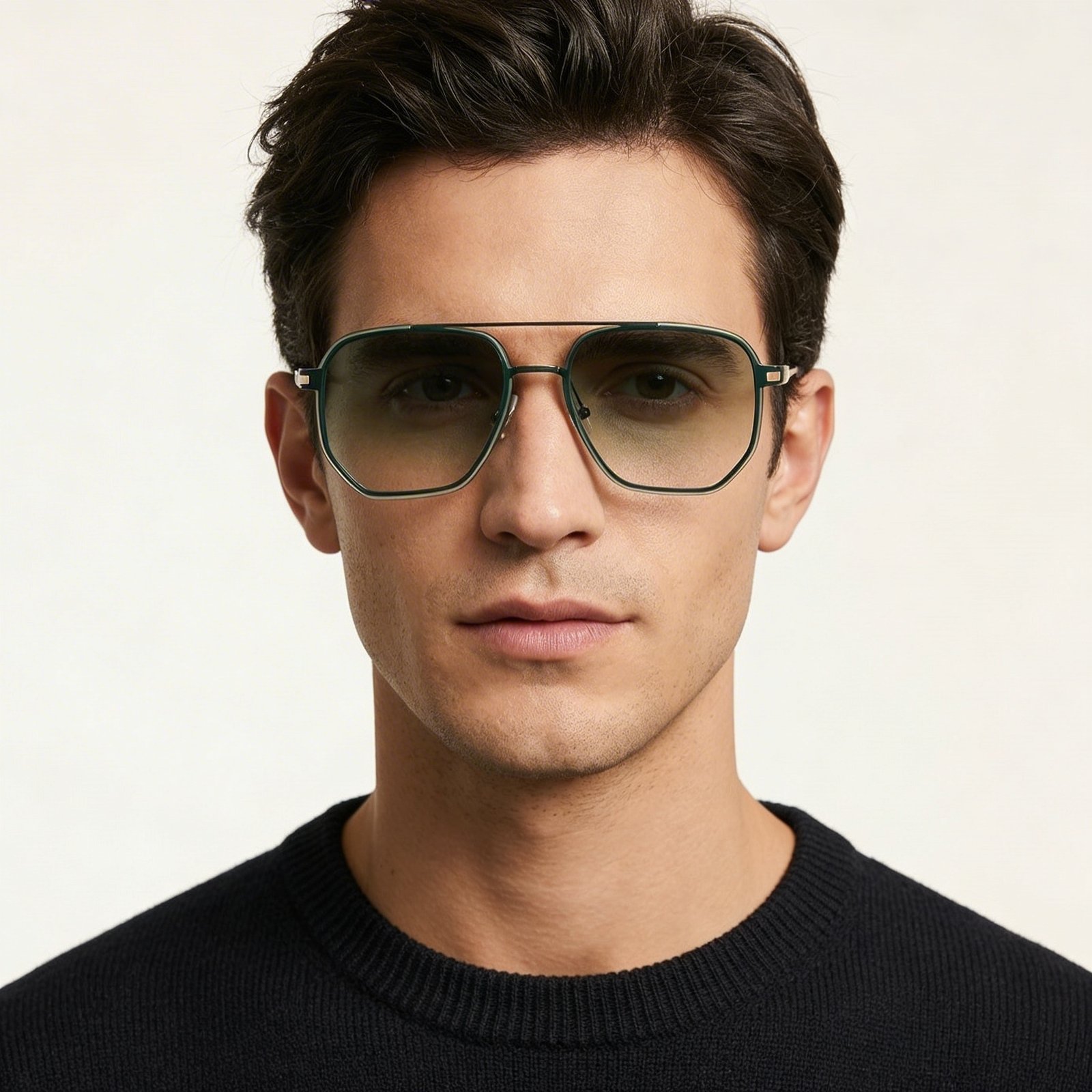 OG Emerald Pilot | Green Double-Bridge Aviator Sunglasses