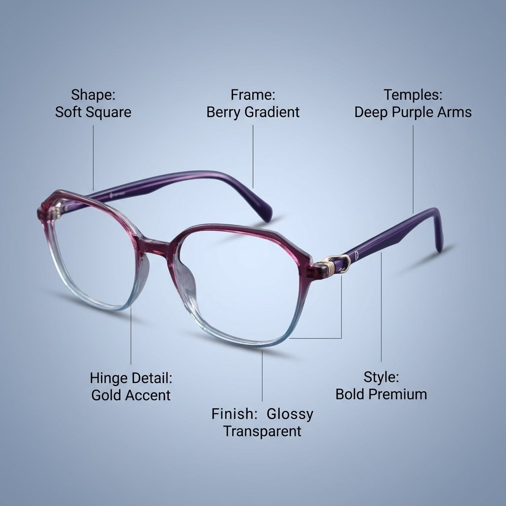 OG Forest Blend | Green Ombre Square Eyeglasses