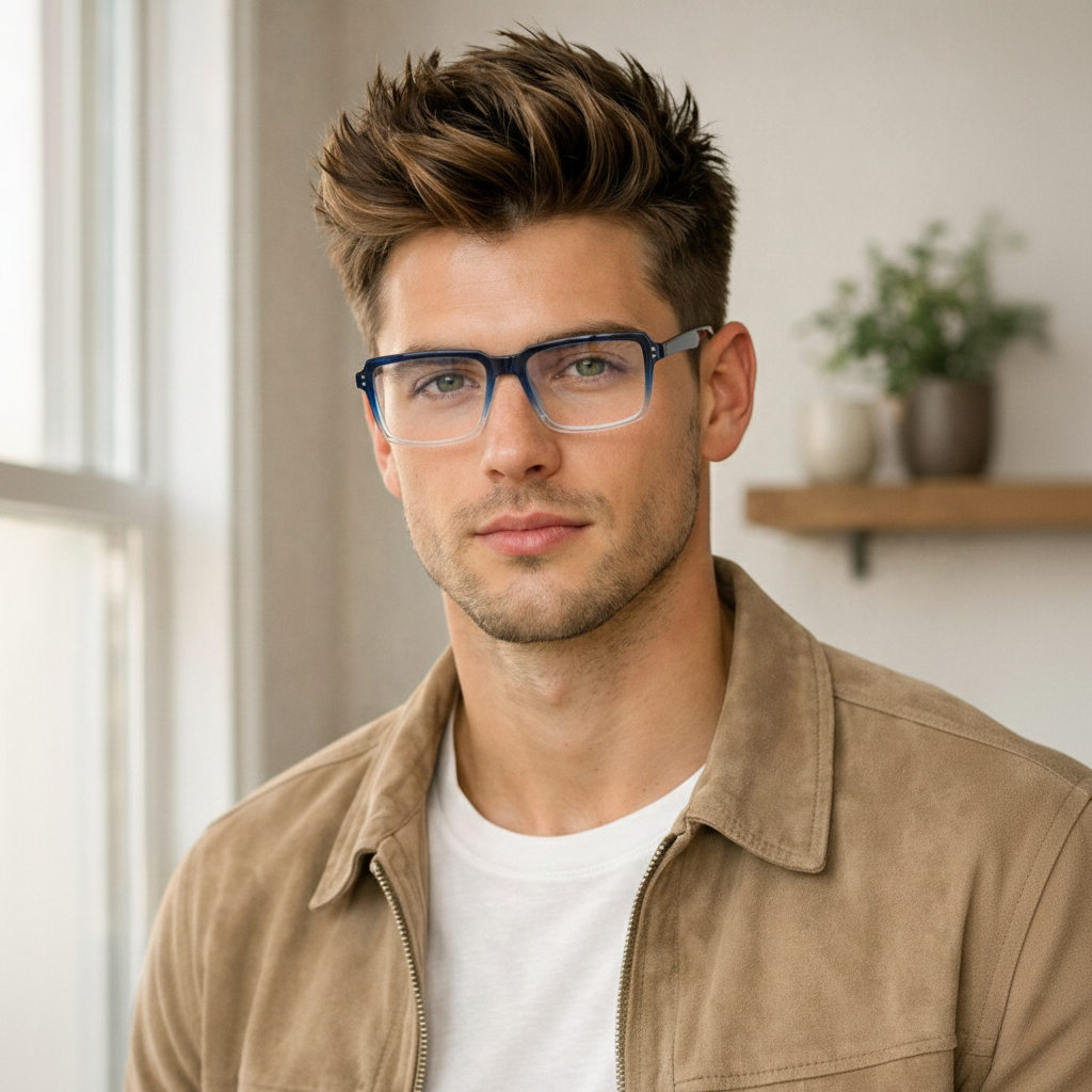 OG Frost Men’s Full Rim Rectangular Eyeglasses | Classic Optical Frame