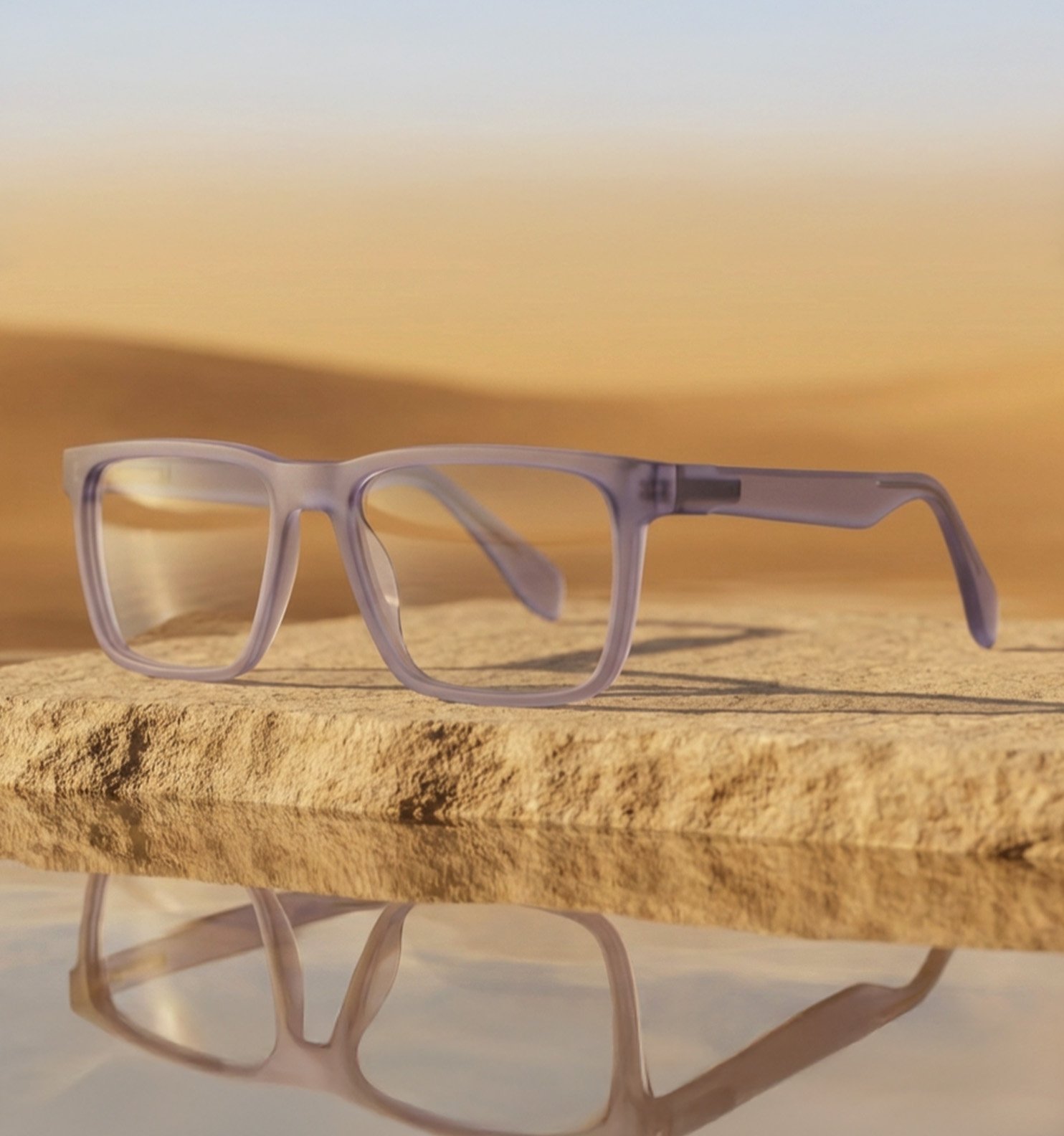 OG Frost Square Full Rim Eyeglasses – Premium Frosted Square Frame for Men