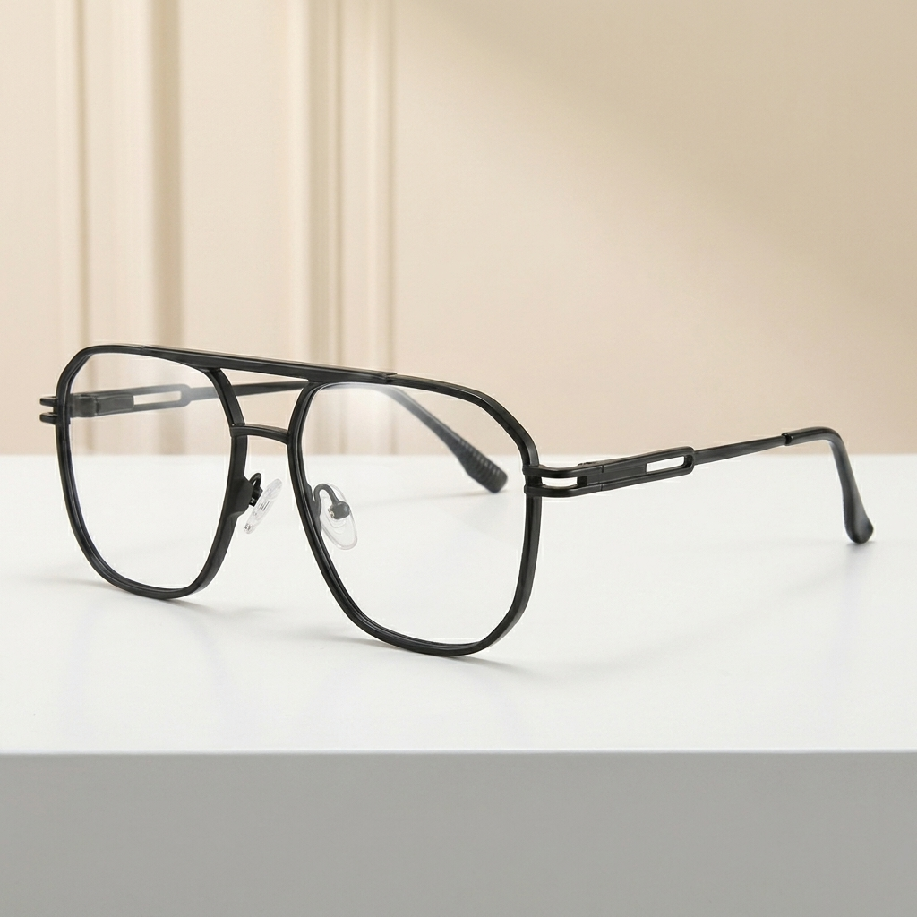 OG Full Rim Brass Metal Square Eyeglasses