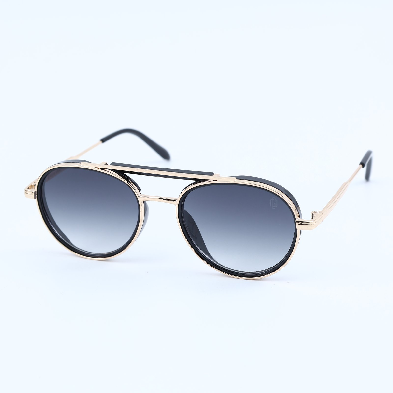 OG Gold Noir | Classic Double Bridge Round Gradient Sunglasses