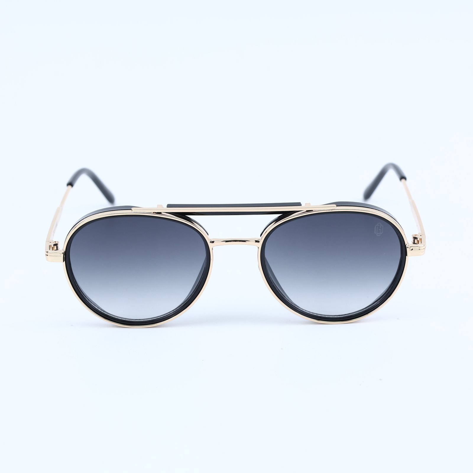 OG Gold Noir | Classic Double Bridge Round Gradient Sunglasses