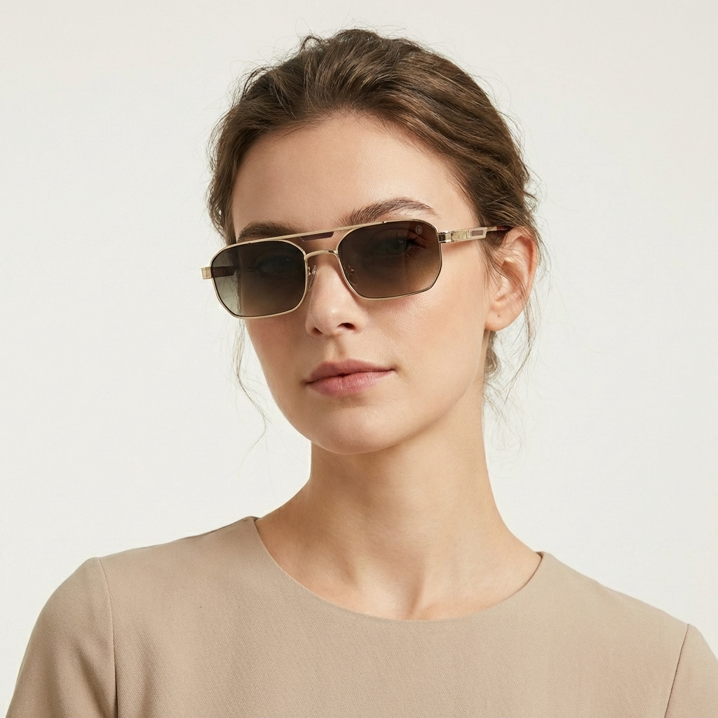 OG Gold Prestige | Classic Square Aviator Gradient Sunglasses
