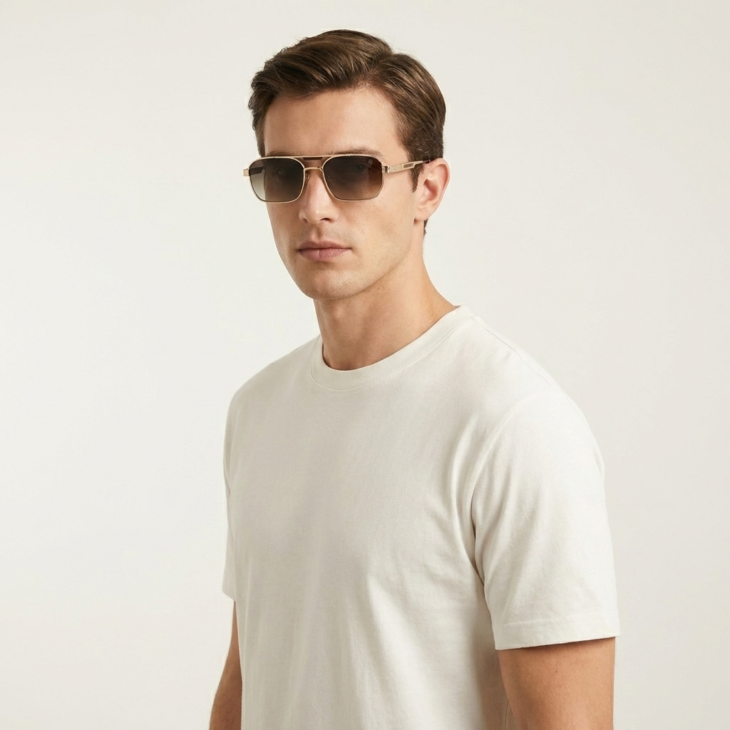 OG Gold Prestige | Classic Square Aviator Gradient Sunglasses