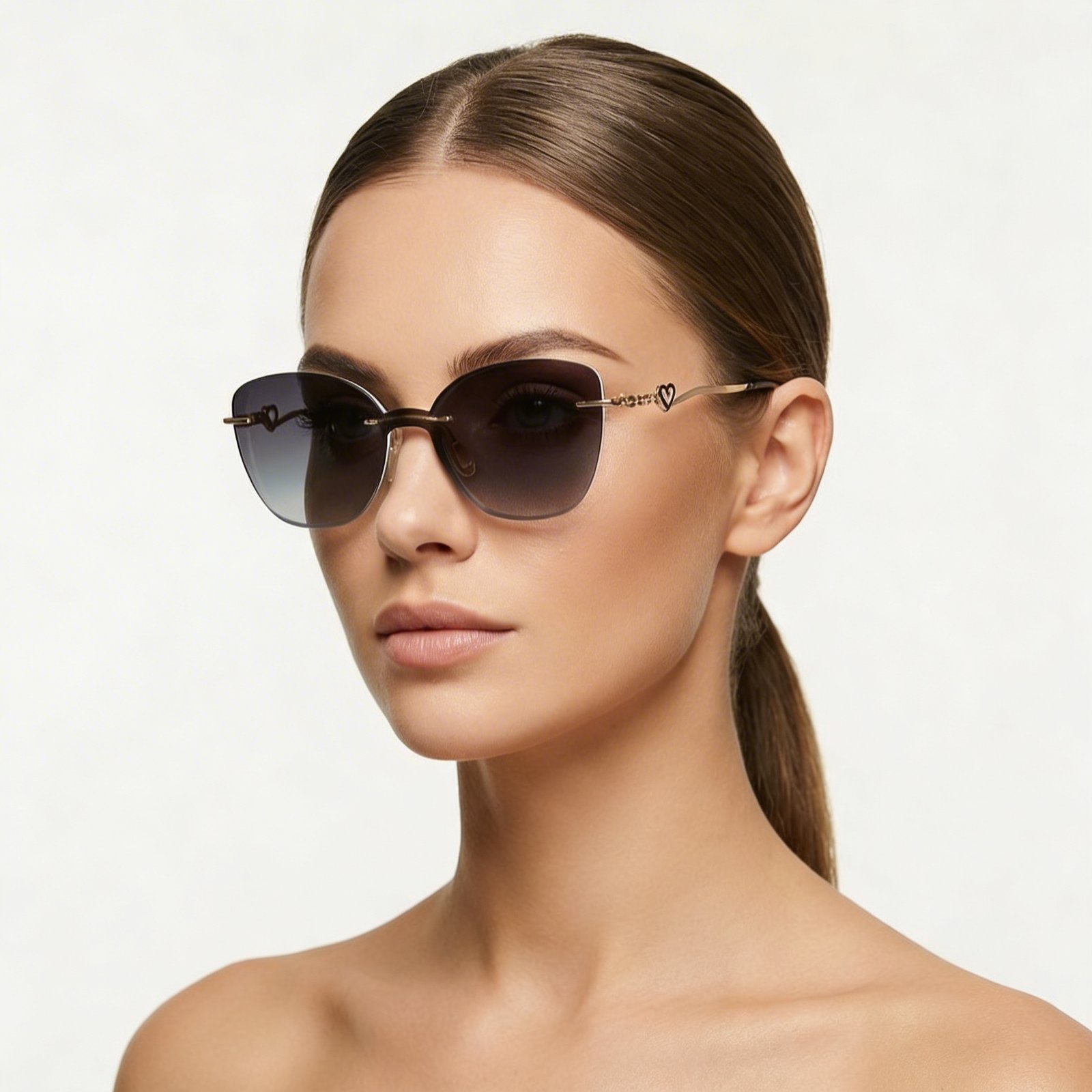 OG Golden Charm | Rimless Butterfly Sunglasses