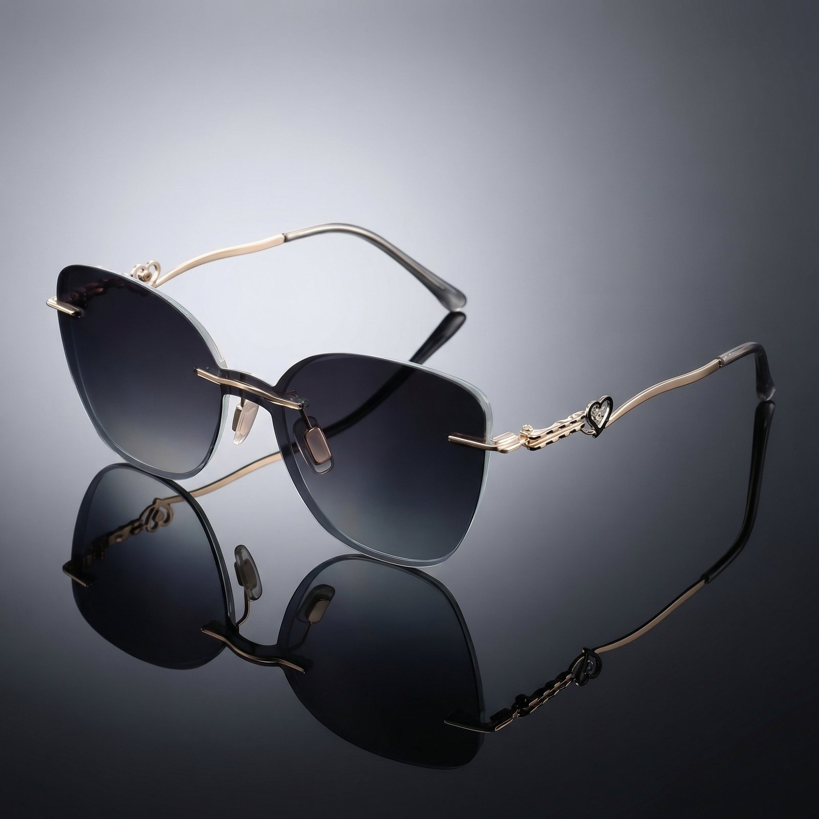 OG Golden Charm | Rimless Butterfly Sunglasses