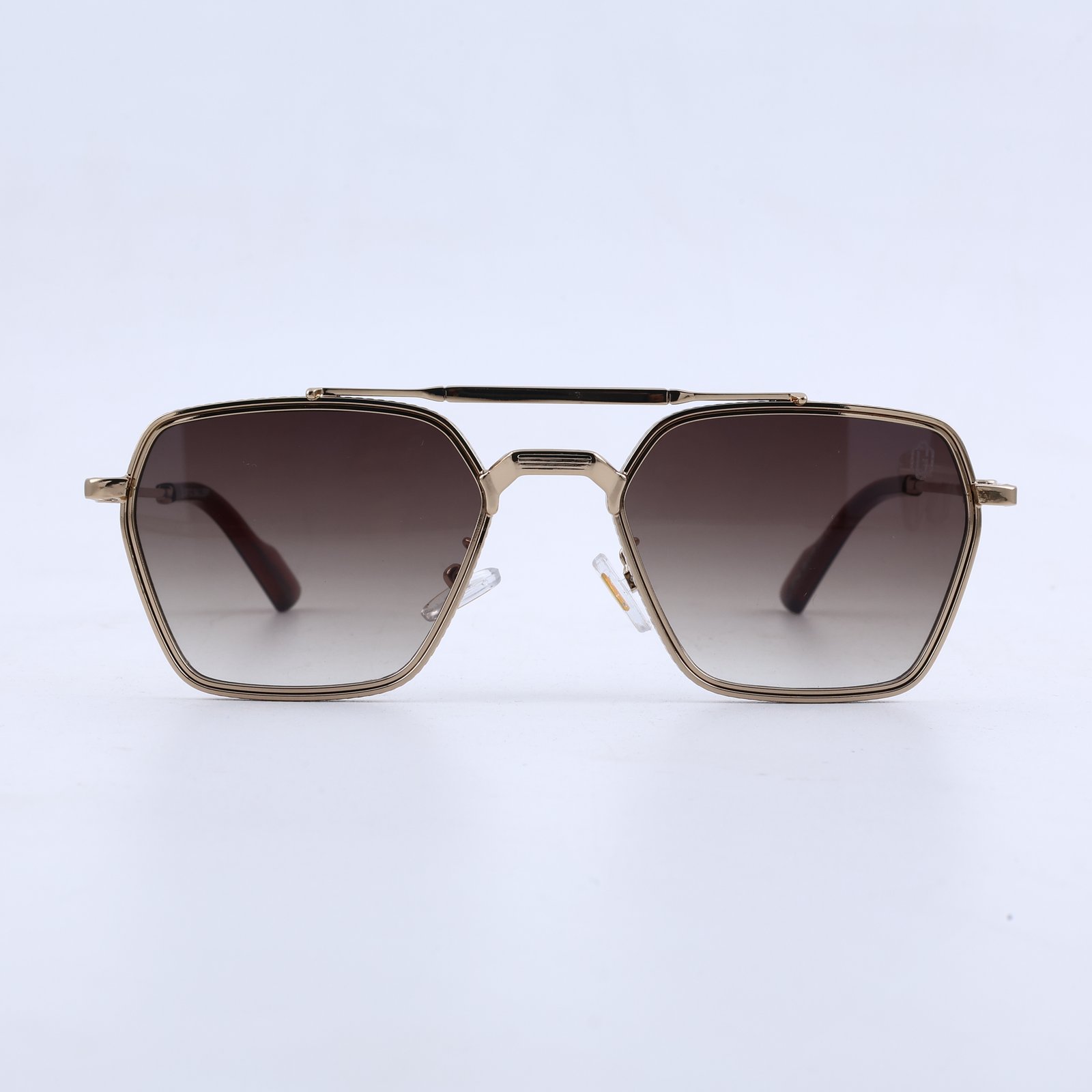 OG Golden Monarch | Luxury Gold Hexa Frame Sunglasses with Brown Gradient Lenses