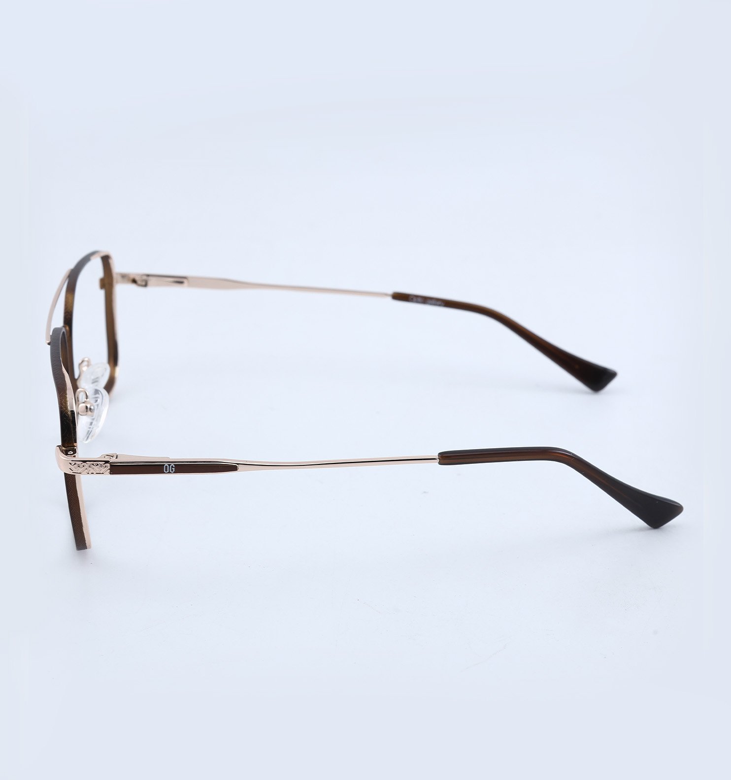 OG Goldline Square Full Rim Eyeglasses | Premium Golden Accent Optical Frame