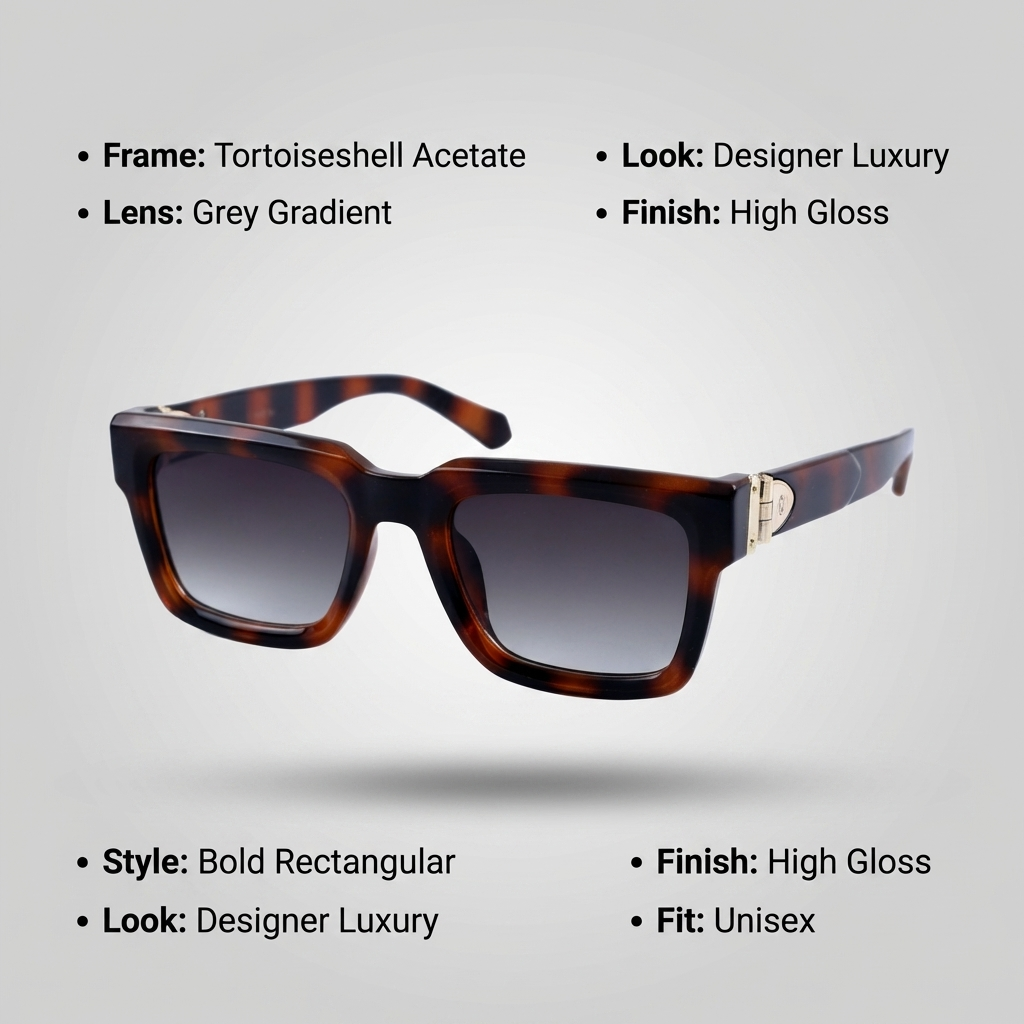 OG Havana Luxe | Bold Square Gradient Sunglasses