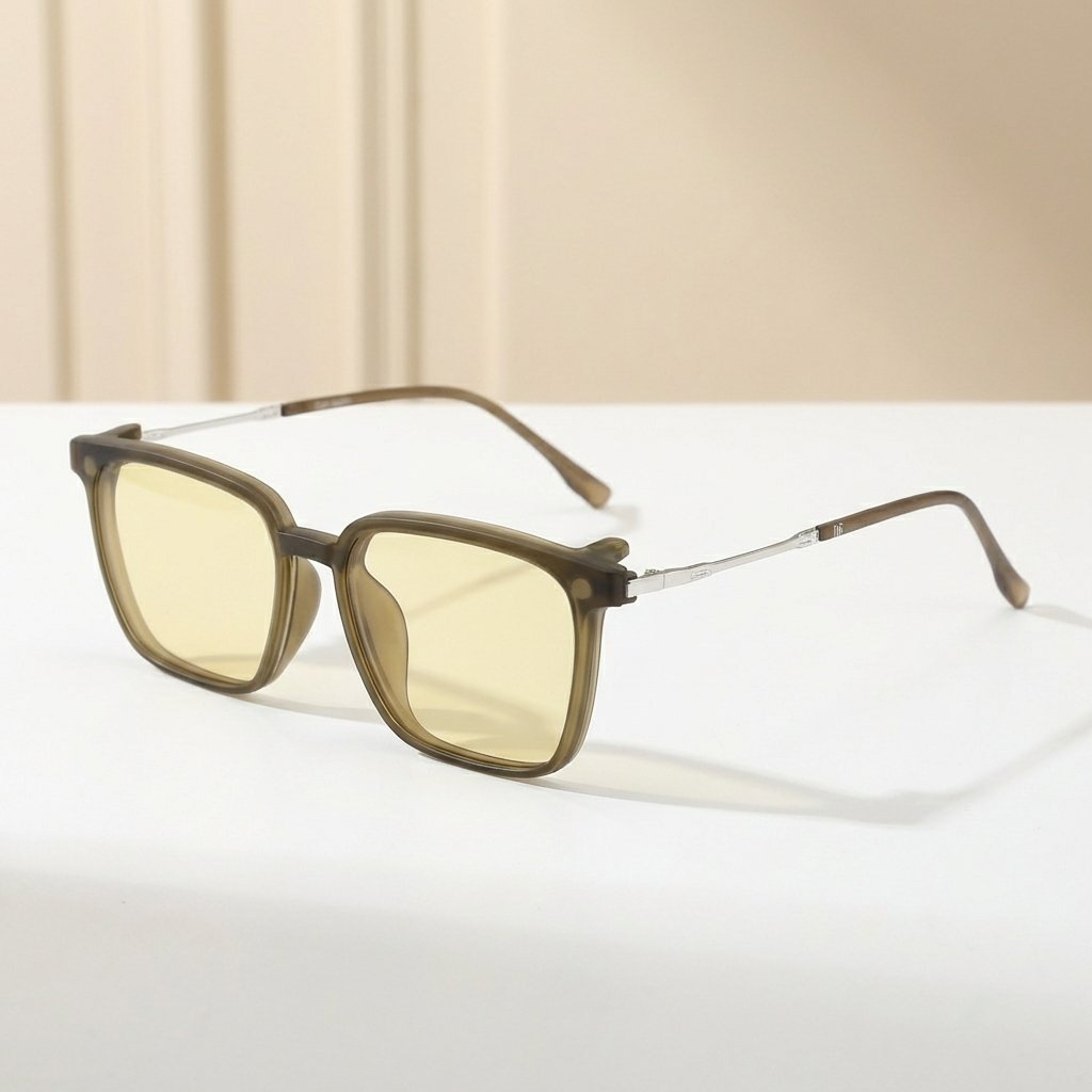 OG Ice Crystal | Clear Frame Square Sunglasses For Men