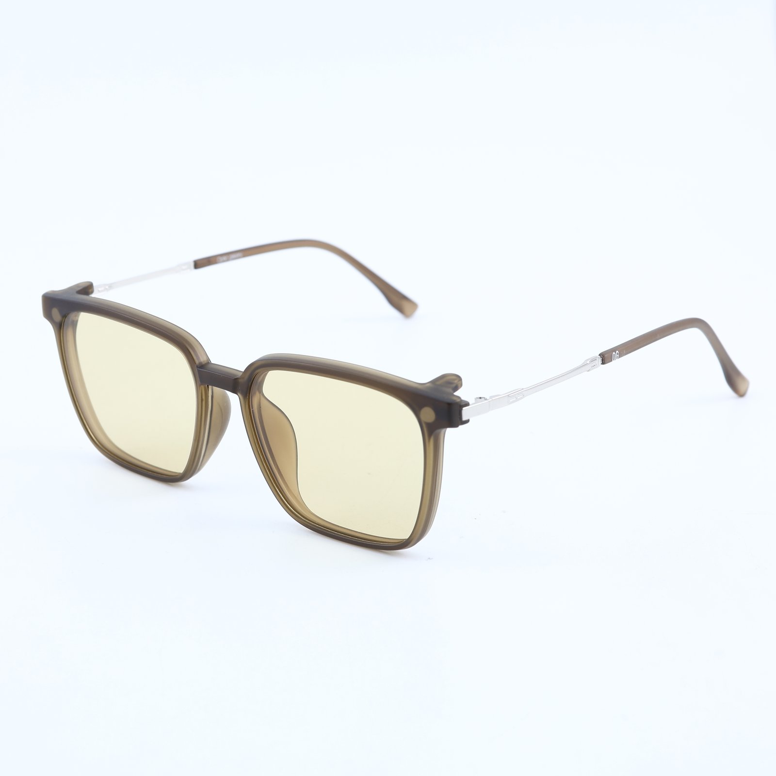 OG Ice Crystal | Clear Frame Square Sunglasses For Men