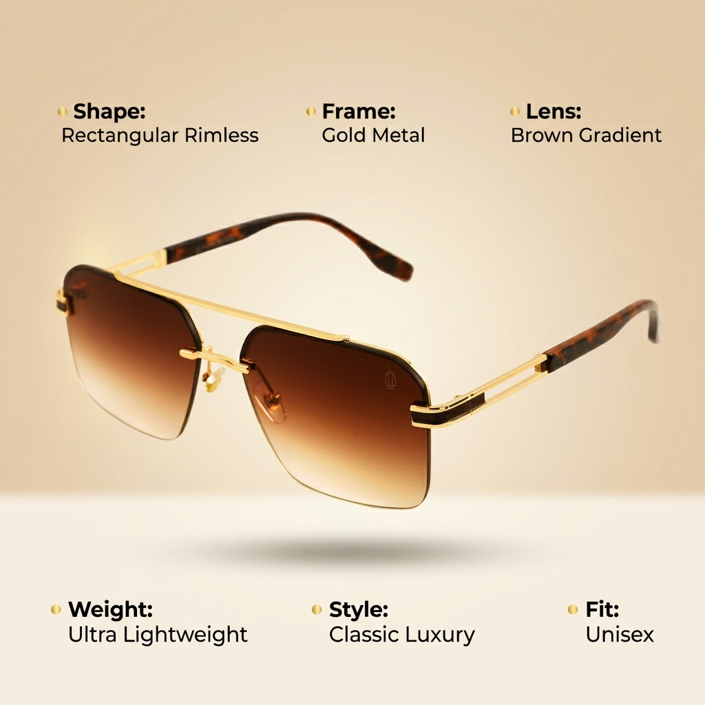 OG Ice Fade | Rimless Blue Gradient Shield Sunglasses