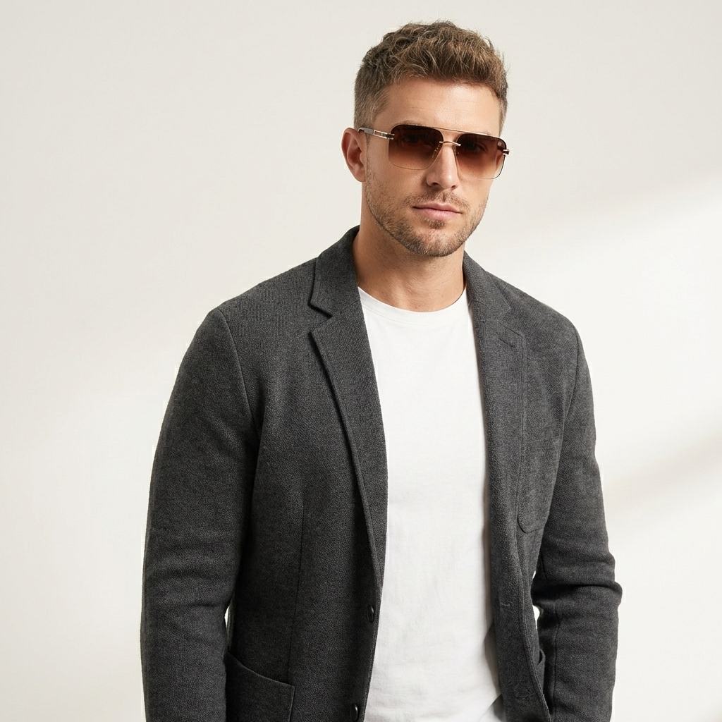 OG Ice Fade | Rimless Blue Gradient Shield Sunglasses