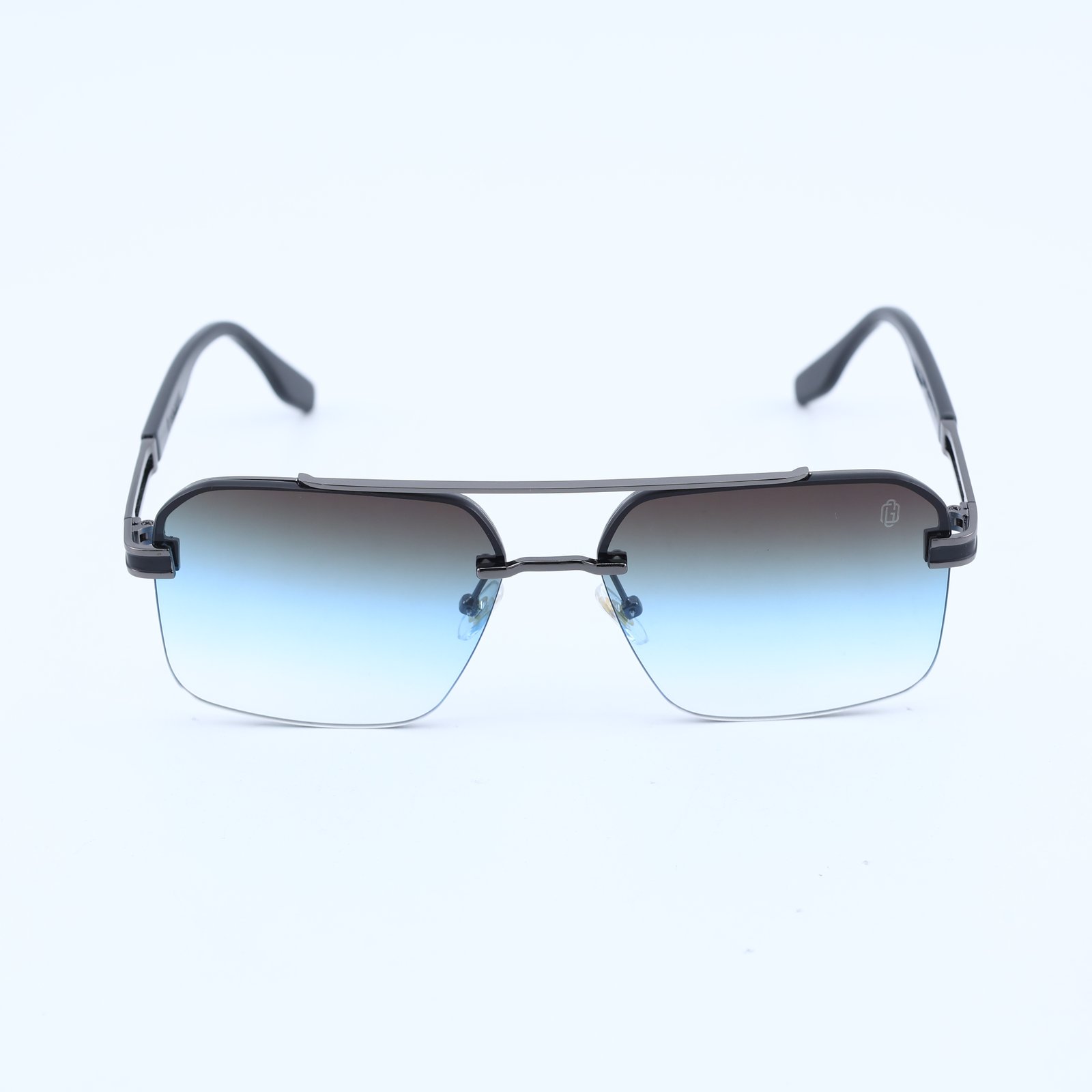 OG Ice Fade | Rimless Blue Gradient Shield Sunglasses