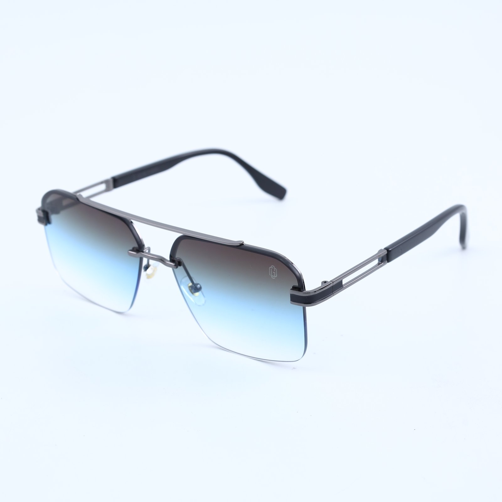 OG Ice Fade | Rimless Blue Gradient Shield Sunglasses