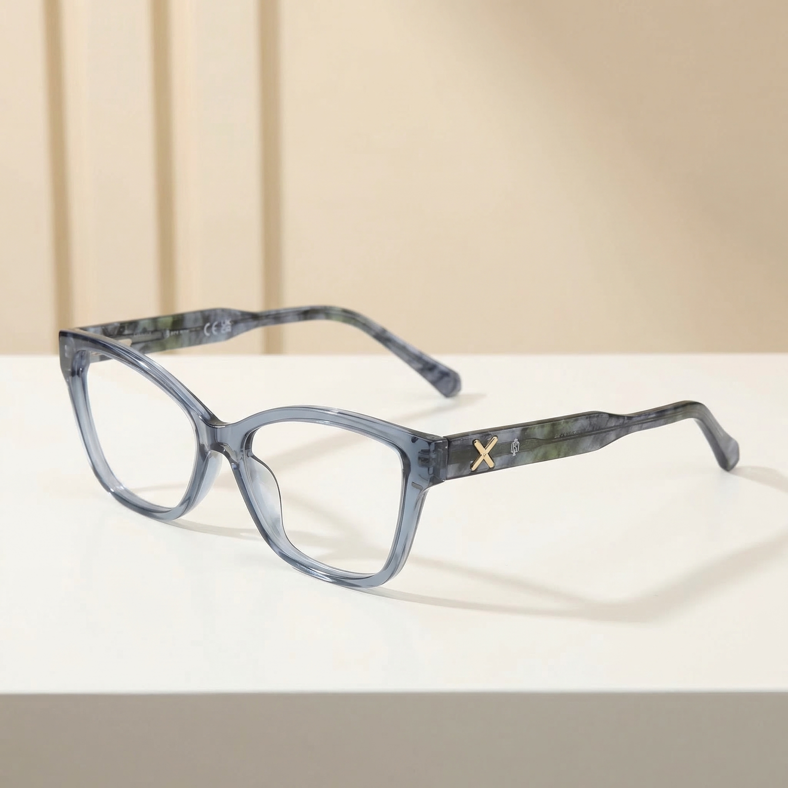 OG Ice Marble | Crystal Grey Square Eyeglasses