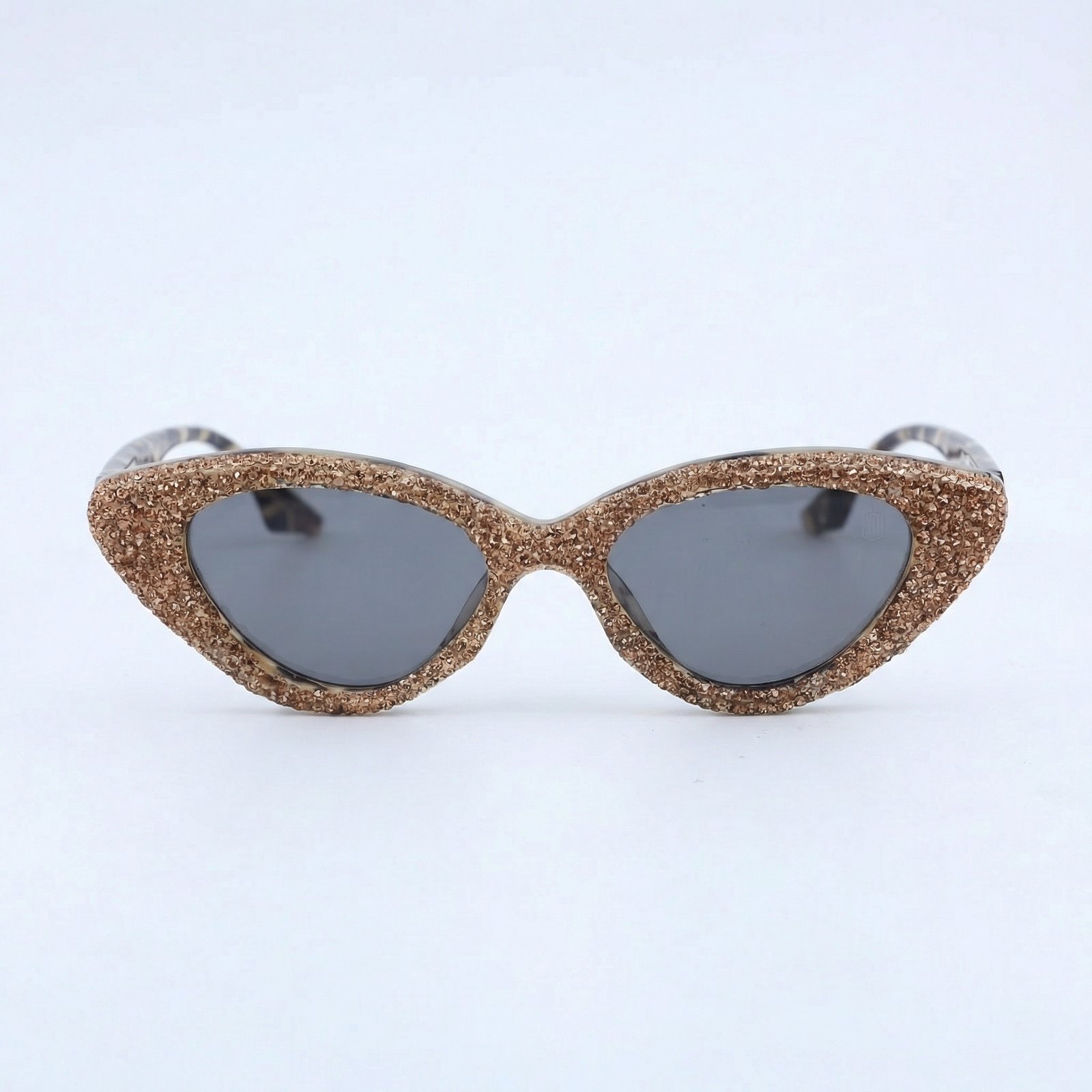 OG Leopard Luxe Crystal Cat-Eye | Gold Studded Designer Statement Sunglasses