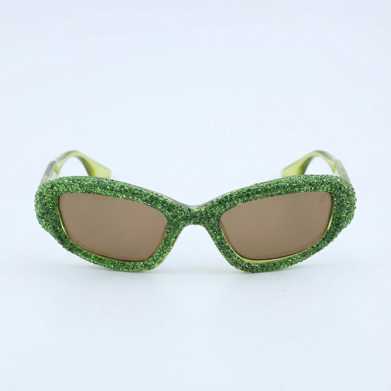 OG Lime Royale | Green Crystal-Studded Luxe Statement Sunglasses