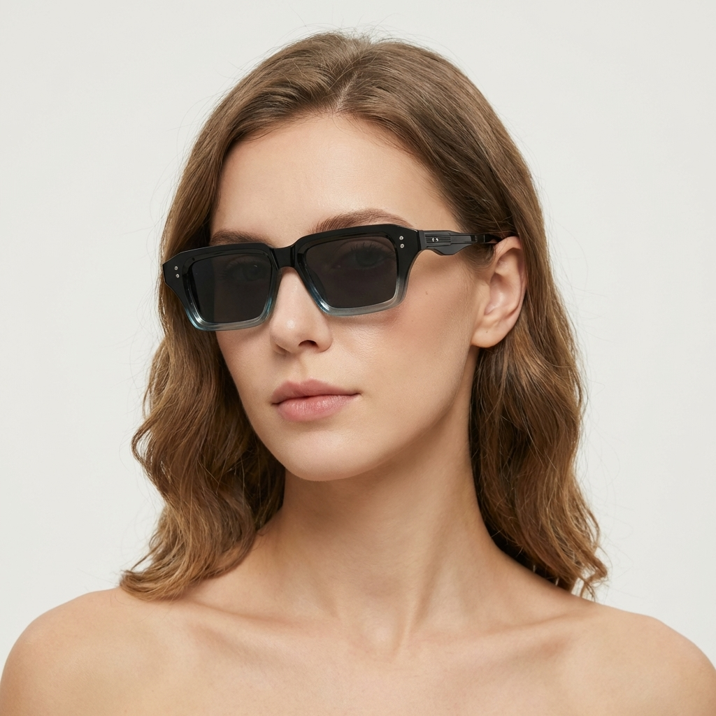 OG Lime Smoke | Transparent Square Sunglasses