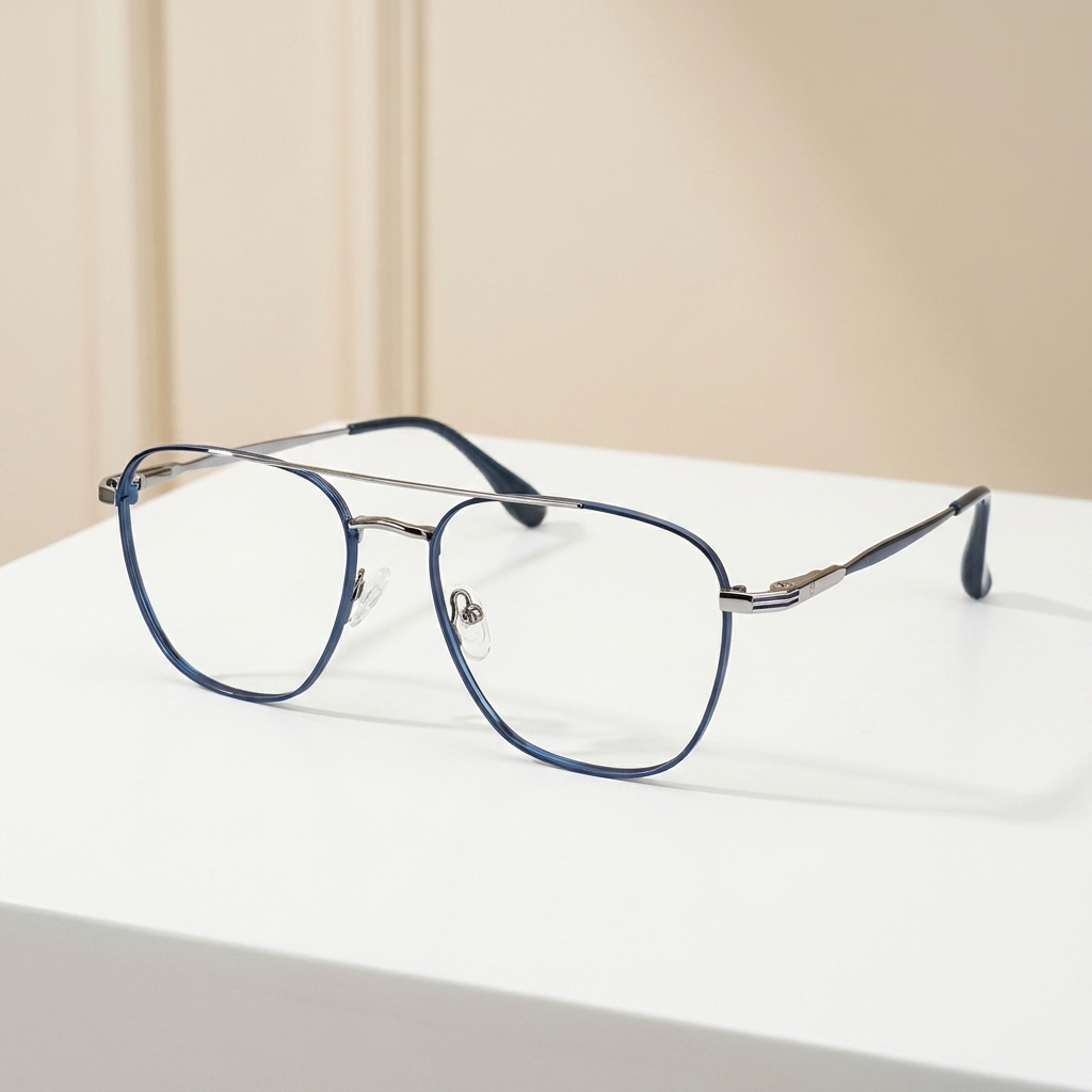 OG Metal Full Rim Weightless Square Eyeglasses – Ultra-Light Unisex Frame