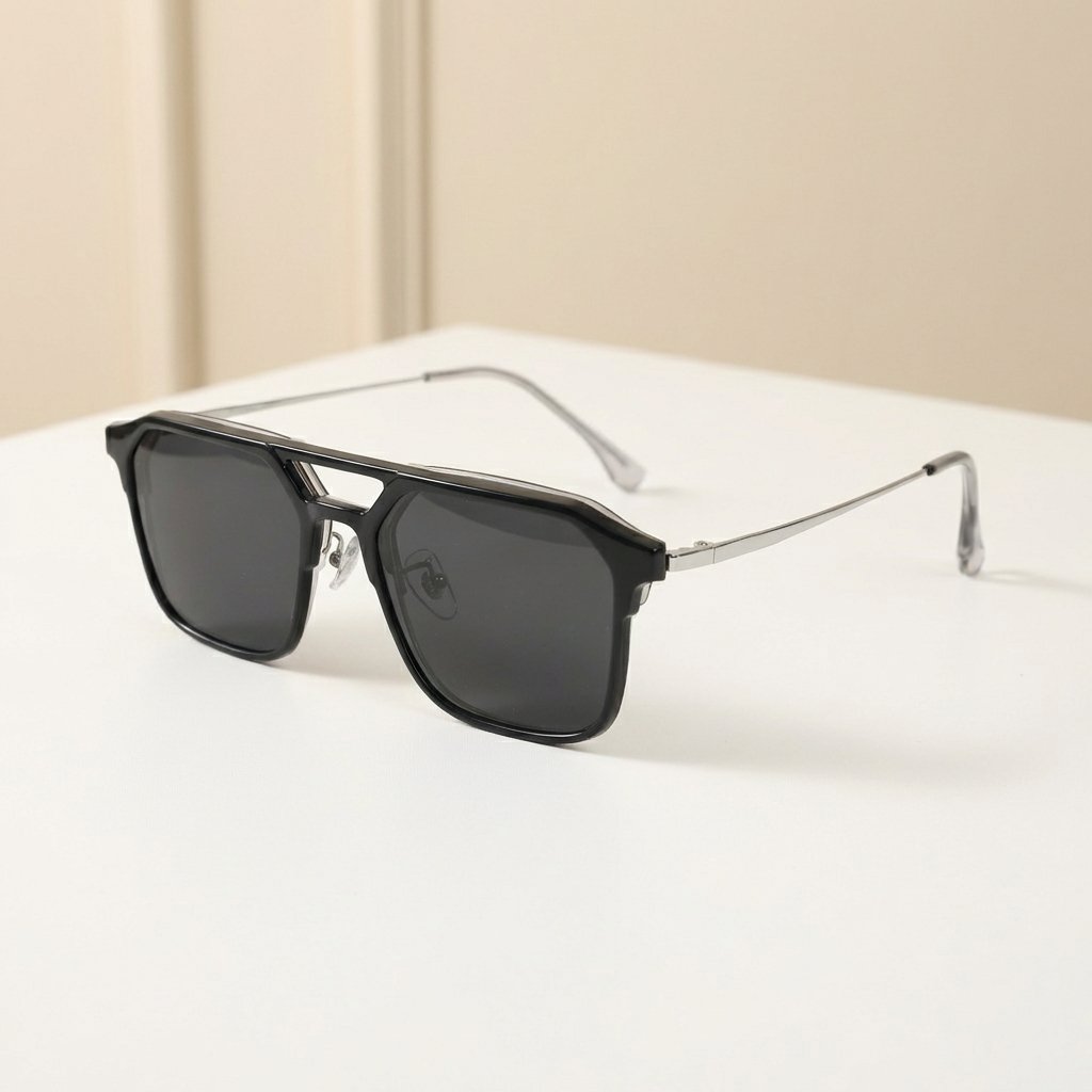 OG Midnight Blade | Black Frame Geometric Aviator Sunglasses