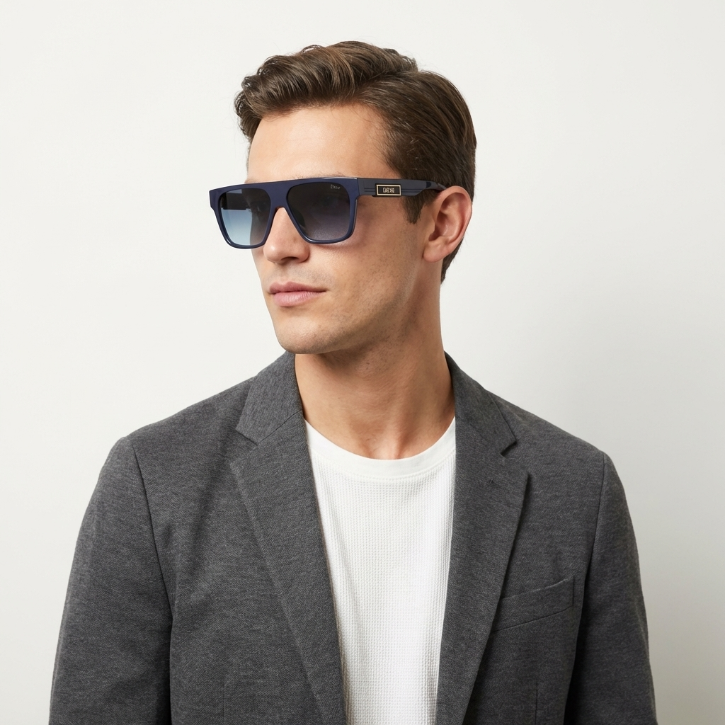 OG Midnight Crest | Luxe Shield Square Sunglasses