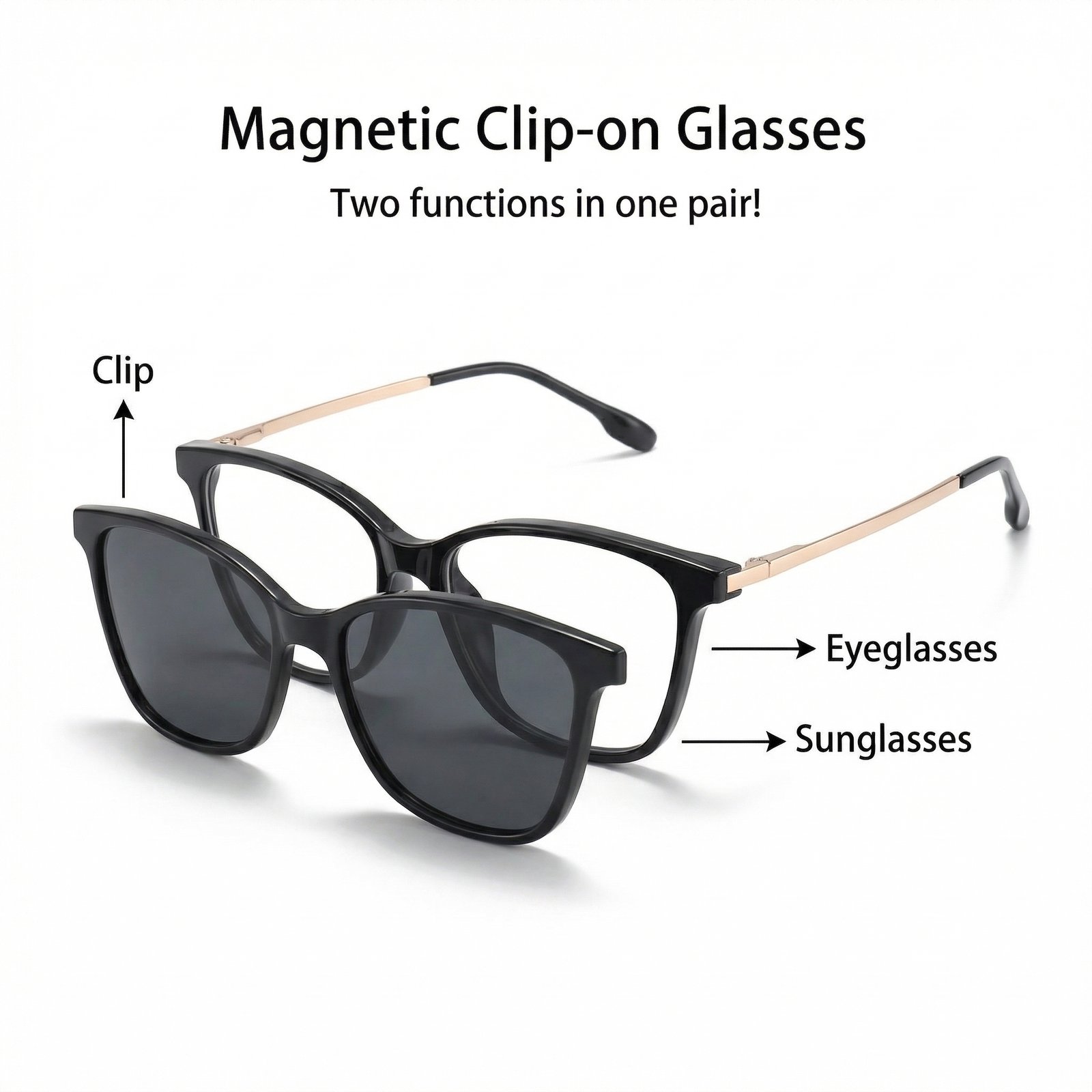 OG Midnight Edge | Black Classic Square Sunglasses