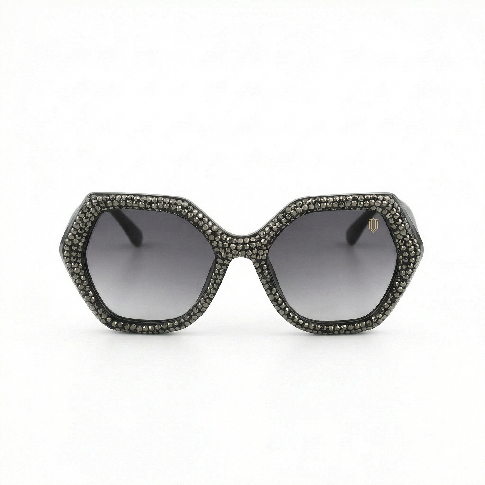 OG Midnight Glam Oversized Sunglasses | Black Crystal Embellished Luxury Statement Shades for Women