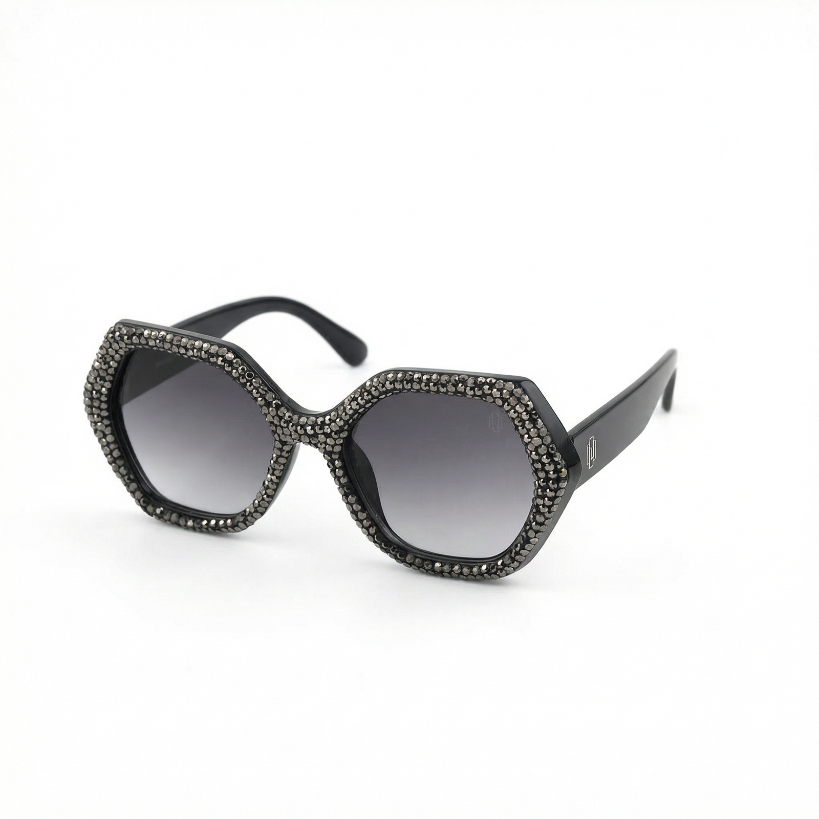 OG Midnight Glam Oversized Sunglasses | Black Crystal Embellished Luxury Statement Shades for Women