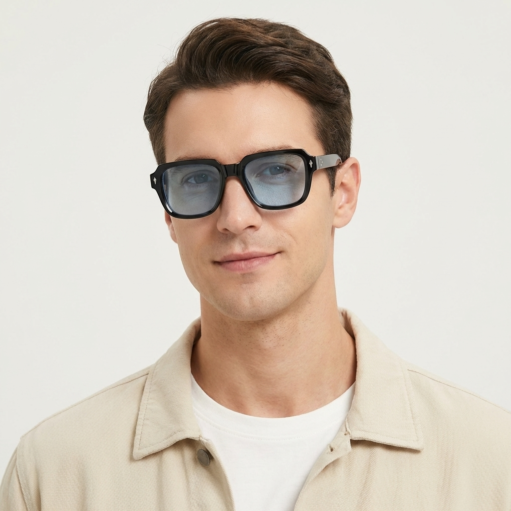 OG Midnight Ice | Classic Blue Tint Square Sunglasses