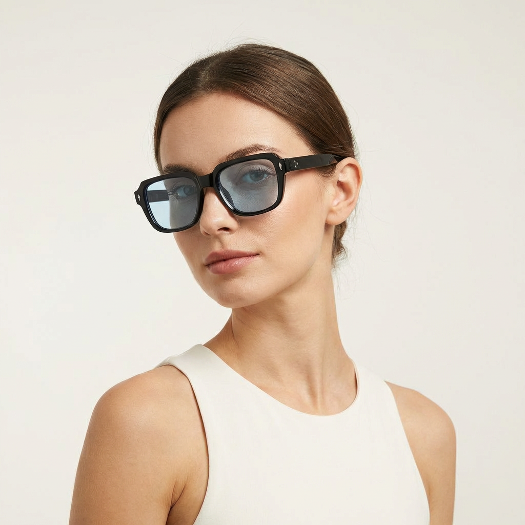 OG Midnight Ice | Classic Blue Tint Square Sunglasses