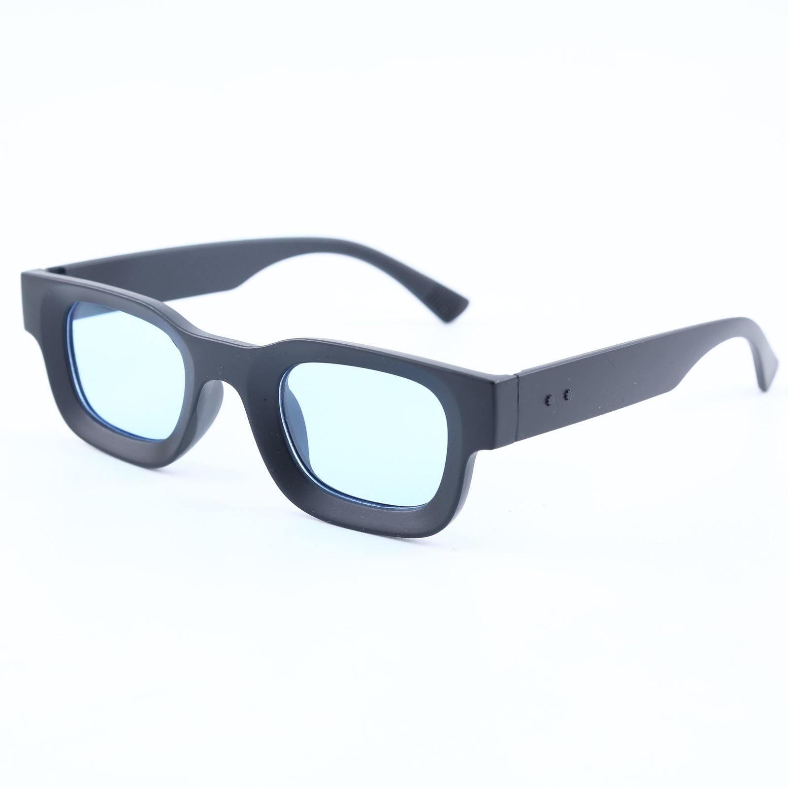 OG Midnight Ice | Matte Black Slim Rectangle Sunglasses