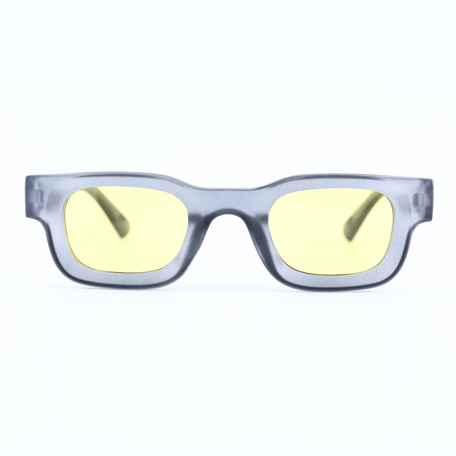 OG Midnight Ice | Matte Black Slim Rectangle Sunglasses